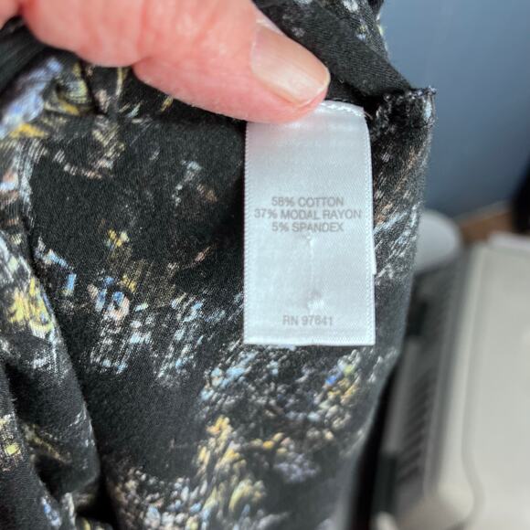 J. Jill Floral Tunic Medium Lagenlook Two Layer Preppy Mature Comfy Work Casual - Picture 6 of 7